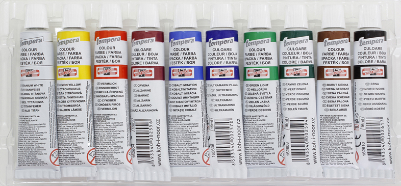 TEMPEROVÉ BARVY - 10 x 16 ml