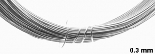 Bižuterní drát Ø 0,3 mm - barva sv.  stříbrná - 10 m