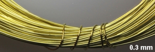 Bižuterní drát Ø 0,3 mm - barva zlatá - 10 m