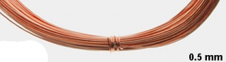 Bižuterní drát Ø 0,5 mm - měď - 10 m