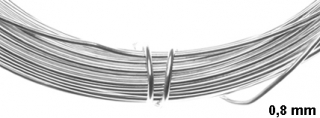 Bižuterní drát Ø 0,8 mm - barva sv.  stříbrná - 10 m