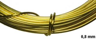 Bižuterní drát Ø 0,8 mm - barva zlatá - 10 m