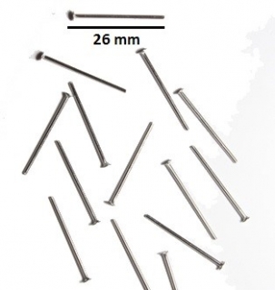 Ketlovací nýty z chirurgické oceli 26 x 0,7 mm - 250 ks