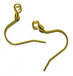Ocelový afroháček GOLD, 17  x 0,7 mm