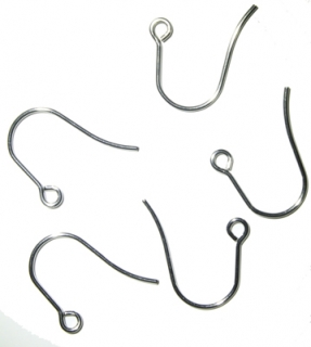 Náušnicové háčky z chirurgické oceli 18 x 0,8 mm - 100 ks