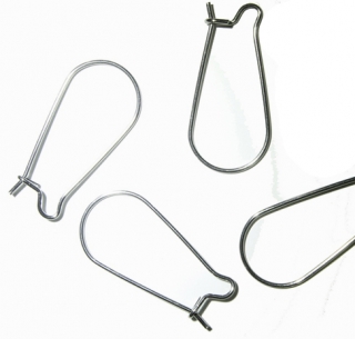 Náušnicový háček z chirurgické oceli 316L 26x12x0,7 mm - 100 ks