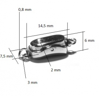 Náramkové bajonetové zapínání 14,5 x 7,5 mm