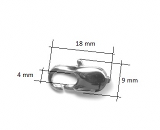 Karabinka z nerez oceli 18 x 9 x 4 mm