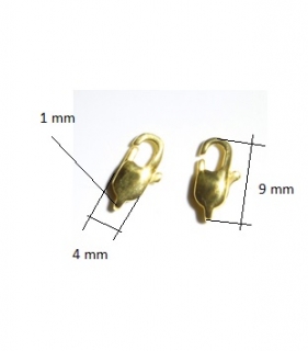 Ocelová karabinka 9 x 4 mm