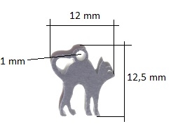 Ocelový přívěsek kočka