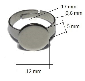 KOMPONENT PRO VÝROBU PRSTÝNKU S PLOŠKOU 12 mm