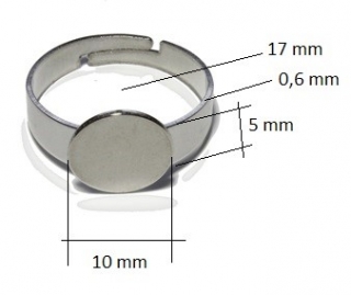 POLOTOVAR PRO VÝROBU PRSTÝNKU S P LOŠKOU 10 mm