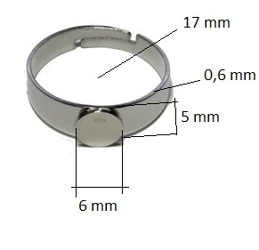 POLOTOVAR PRO VÝROBU PRSTÝNKU S PLOŠKOU 6 mm