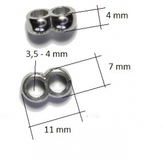 OCELOVÝ KOMPONENT OSMIČKA 11 x 7 x 4 mm