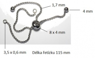 ŘETÍZKOVÝ KOMPONENT 115 x 1,7 mm
