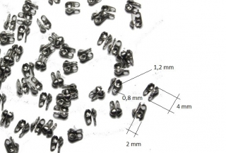 OCELOVÉ KALOTKY 4 x 2 x 2,4 mm