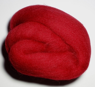 ČESANÁ JEMNÁ VLNA MERINO -ČERVENÁ TMAVÁ - 20 g