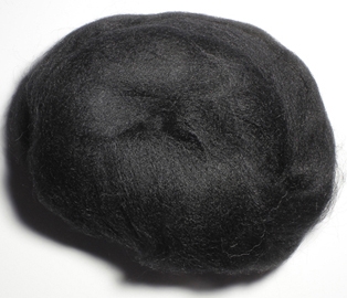 ČESANÁ JEMNÁ VLNA MERINO - ČERNÁ - 20 g