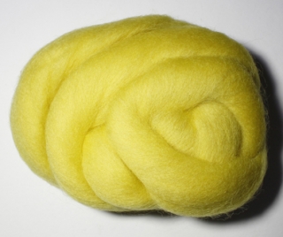 ČESANÁ JEMNÁ VLNA MERINO -ŽLUTÁ SVĚTLÁ - 20 g
