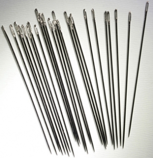 JEHLY PRO KORÁLKOVÁNÍ 66,5 x 0,8 mm - očko 0,5 x 3 mm