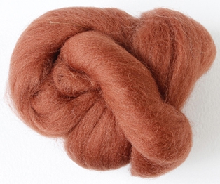 ČESANÁ JEMNÁ VLNA MERINO - HNĚDÁ REZAVÁ - 20 g