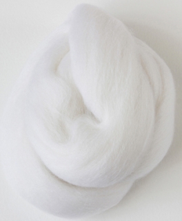 ČESANÁ JEMNÁ VLNA MERINO - SNĚHOBÍLÁ - 20 g