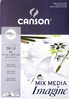 SKICÁK IMAGINE A4 - bílý papír - 50 listů - 200 g