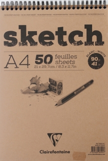 SKICÁK SKETCH A4 - bílý papír - 50 listů - 90 g