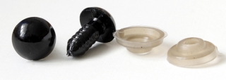 BEZPEČNOSTNÍ OČI 10 mm - černé