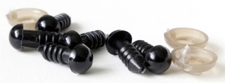 BEZPEČNOSTNÍ OČI 6 mm - černé