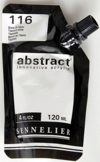 AKRYLOVÁ BARVA ABSTRACT titanová běloba  (116 ) - 120 ml