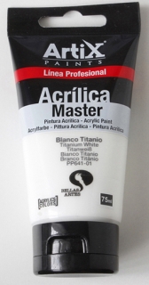 AKRYLOVÁ BARVA ARTIX PAINTS - titanová běloba - 75 ml