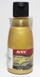 TEKUTÁ AKRYLOVÁ BARVA POURING ACRYLIC zlatá - 120 ml