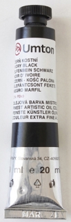 OLEJOVÁ BARVA UMTON - čerň kostní - 20 ml