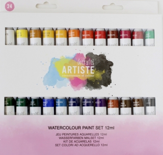 SADA AKVARELOVÝCH BAREV ARTISTE - 12 ml - 24 ks