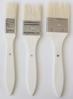 SADA PLOCHÝCH ŠTĚTCŮ WHITE BRISTLE - 3ks - 25 - 40 - 50