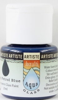 BARVA NA SKLO AQUAGLASS - 20 ml - tmavě modrá - deep petrol blue