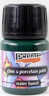 BARVA NA SKLO A PORCELÁN ZAPÉKACÍ - 30 ml -  zelená - green