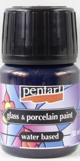 BARVA NA SKLO A PORCELÁN ZAPÉKACÍ - 30 ml -  tyrkysově modrá - turquoise blue