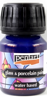 BARVA NA SKLO A PORCELÁN ZAPÉKACÍ - 30 ml - modrá - blue