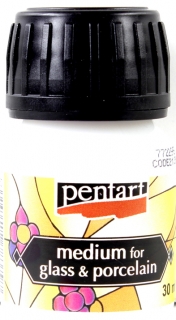 MÉDIUM PENTART PRO SVĚTLEJŠÍ ODSTÍN ZAPÉKACÍCH BAREV NA SKLO A PORCELÁN - 30 ml 