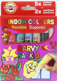 BARVY NA SKLO SLUPOVACÍ - 7 x 10,5 ml