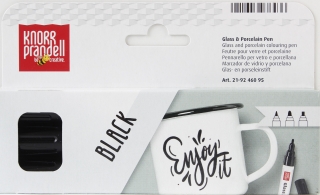 FIXY NA SKLO A PORCELÁN - ČERNÉ - 3 ks - 1 mm, 1 - 2 mm, 1 - 2,5 mm