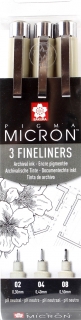 SADA PIGMA MICRON fixů - 3 ks