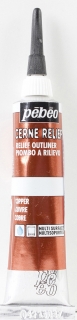 KONTURA NA SKLO CERNE RELIEF  -  měděná - copper - 20 ml