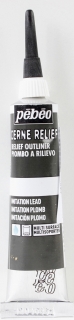 KONTURA NA SKLO CERNE RELIEF  -  imitace olova - imitation lead - 20 ml