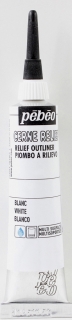 KONTURA NA SKLO CERNE RELIEF  -  bílá - white - 20 ml