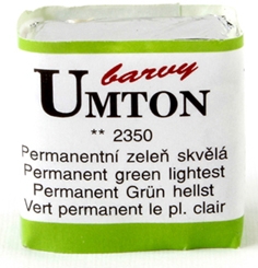 MISTROVSKÁ AKVARELOVÁ  BARVA UMTON - permanentní zeleň skvělá  - permanent green lightest