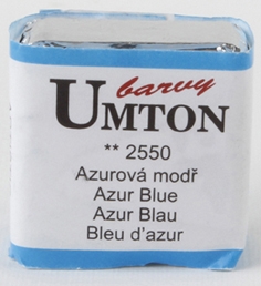 MISTROVSKÁ AKVARELOVÁ  BARVA UMTON - azurová modř - azur blue