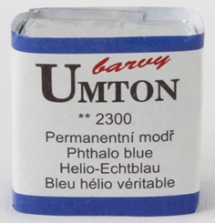 MISTROVSKÁ AKVARELOVÁ  BARVA UMTON - permanentní modř - phthalo blue